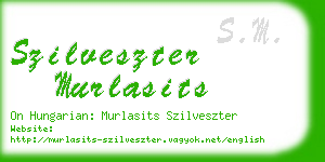 szilveszter murlasits business card